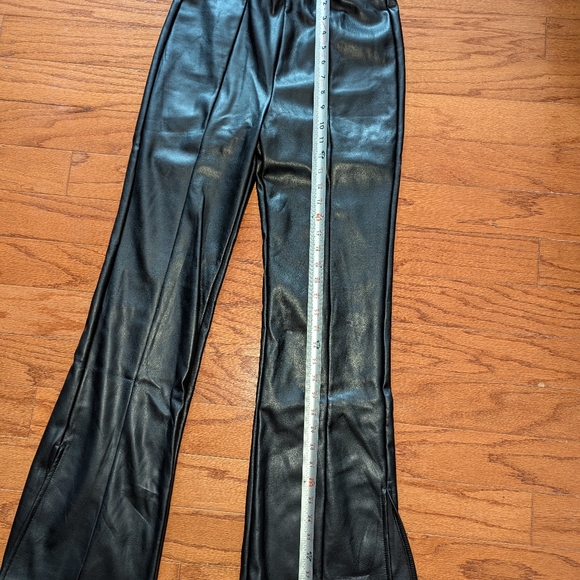 SO Faux Leather pants - high rise flare - small - elastic waistband - baddie fit - Picture 7 of 10